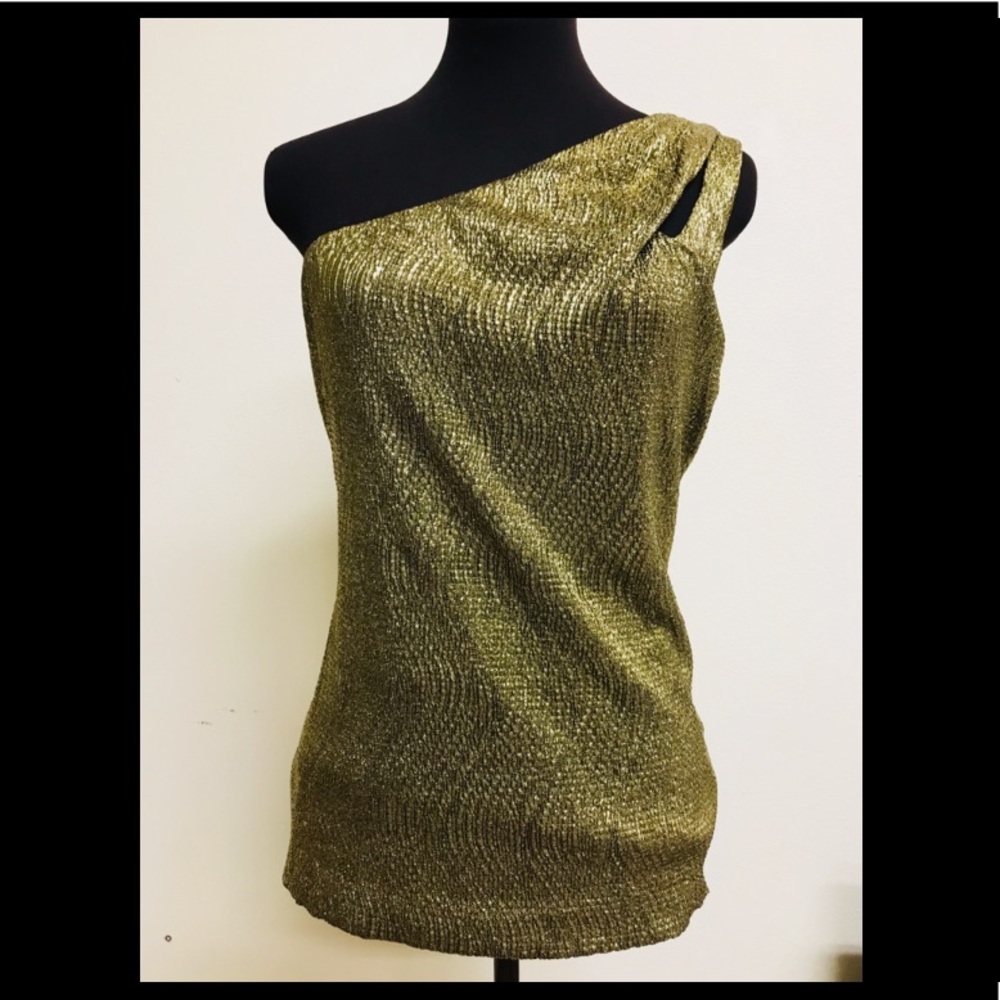 Gold Cache one shoulder top